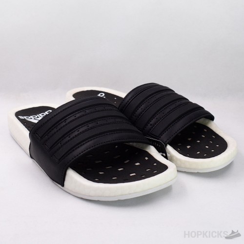 Adilette Boost Slides Black White